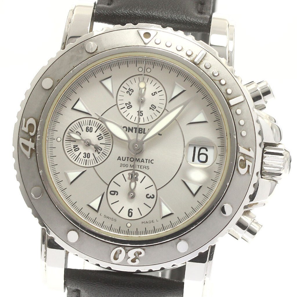 Montblanc Meisterstic 7034 Chronograph Silver Dial Automatic Mens Watch880252